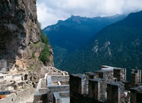 Le alte montagne pontiche viste dal monastero.